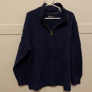 Boys navy half zip sweater